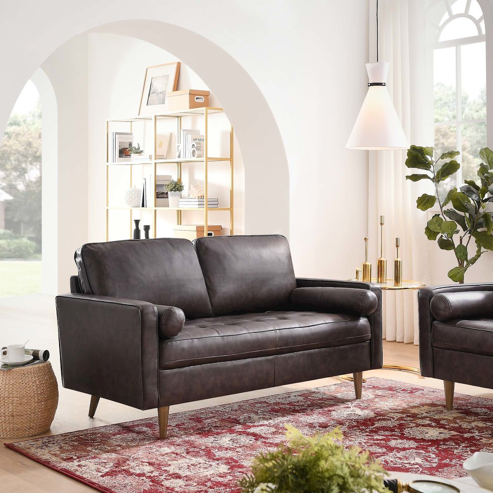 Valour Leather Loveseat