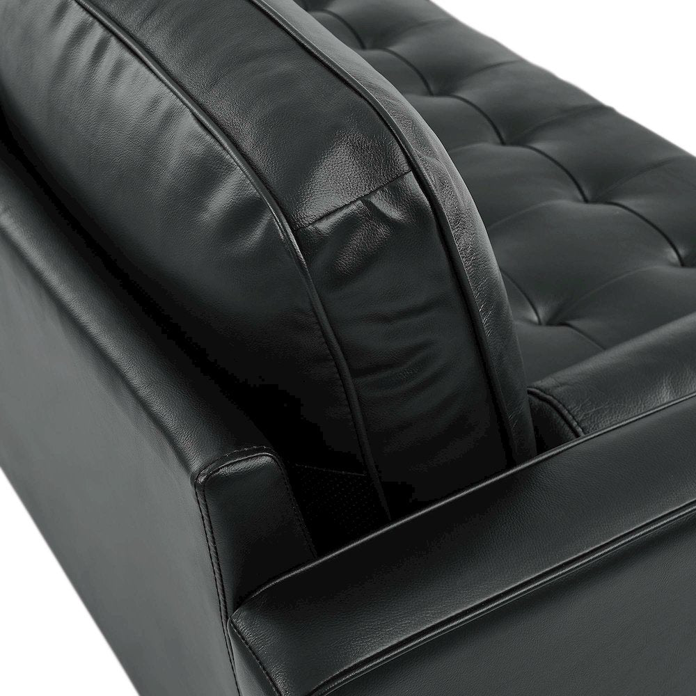 Valour 78" Leather Apartment Sectional Sofa