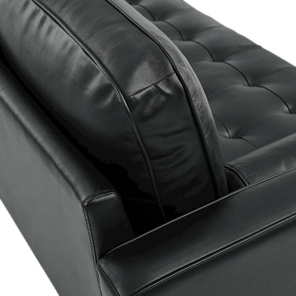 Valour 78" Leather Apartment Sectional Sofa