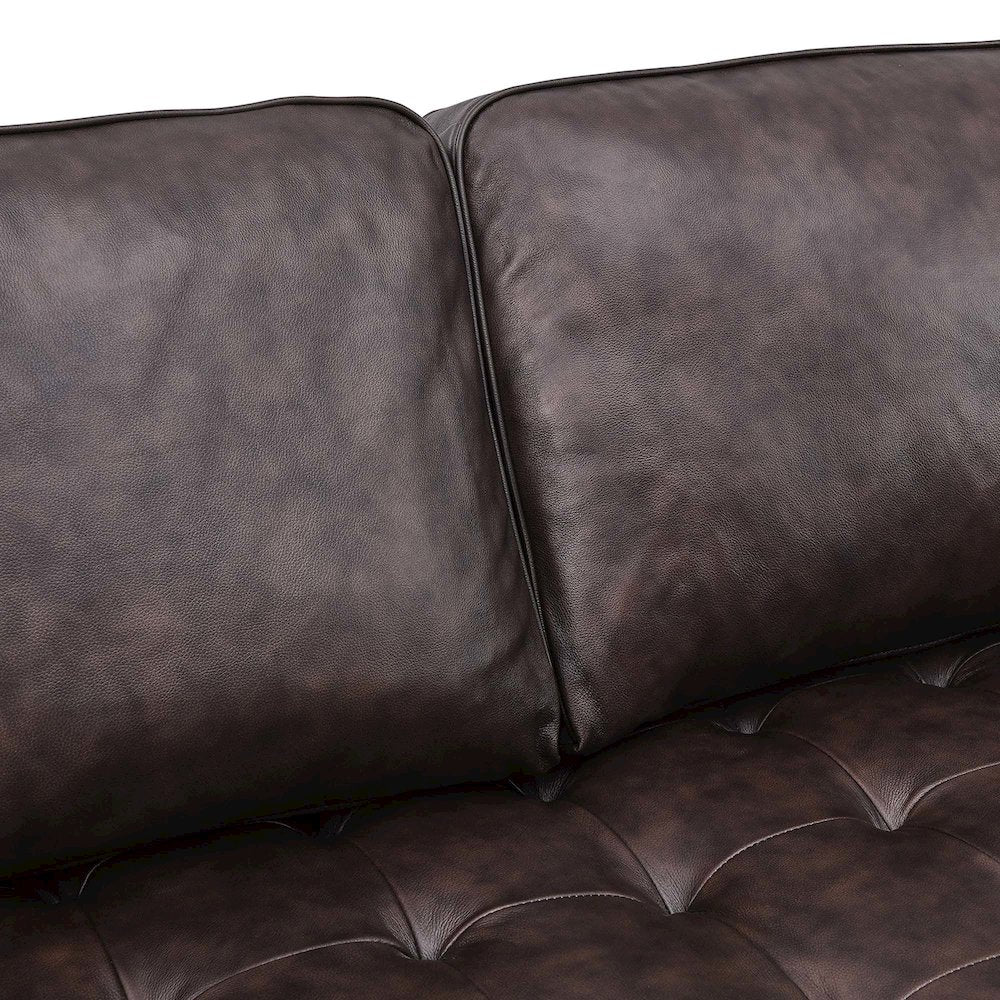 Valour 98" Leather Sectional Sofa