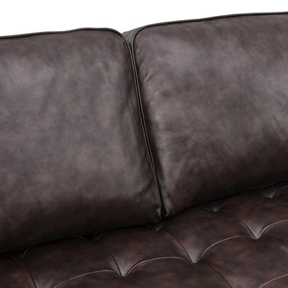 Valour 98" Leather Sectional Sofa