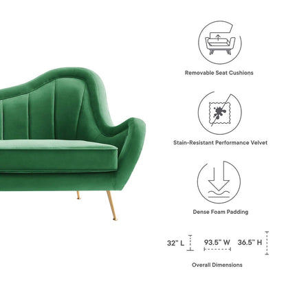 Cheshire Channel Tufted Performance Velvet Sofa