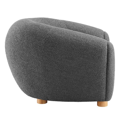 Abundant Boucle Upholstered Fabric Armchair
