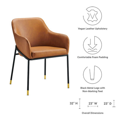 Jovi Vegan Leather Dining Chair Set of 2