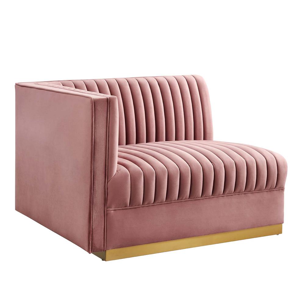 Tufted Performance Velvet Modular Sectional Sofa Left-Arm Chair
