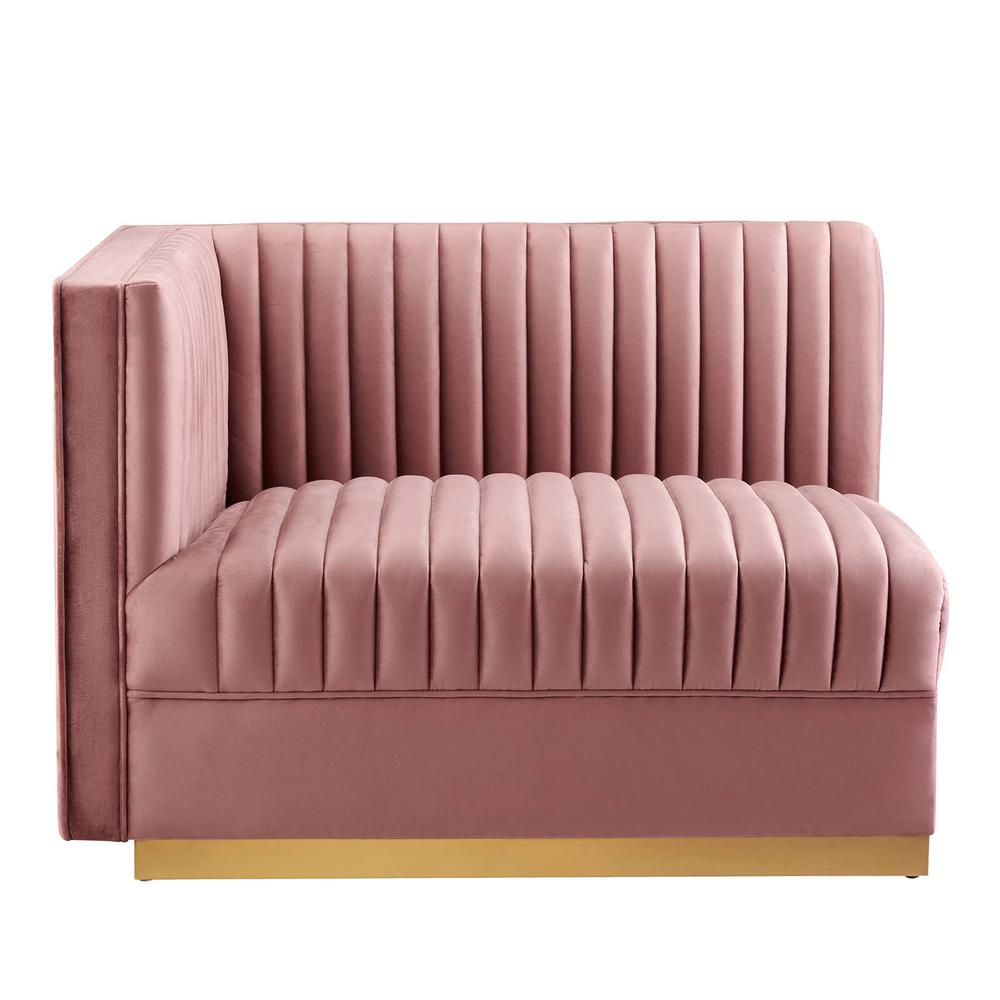 Tufted Performance Velvet Modular Sectional Sofa Left-Arm Chair