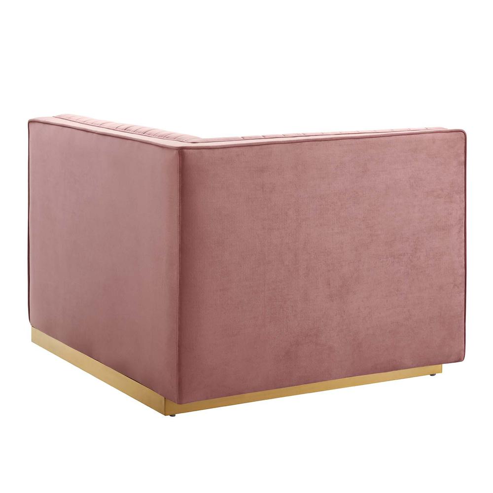 Tufted Performance Velvet Modular Sectional Sofa Left-Arm Chair