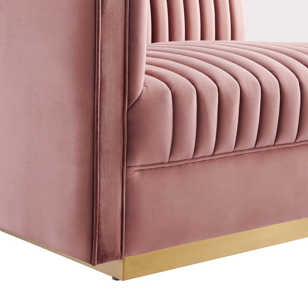 Tufted Performance Velvet Modular Sectional Sofa Left-Arm Chair