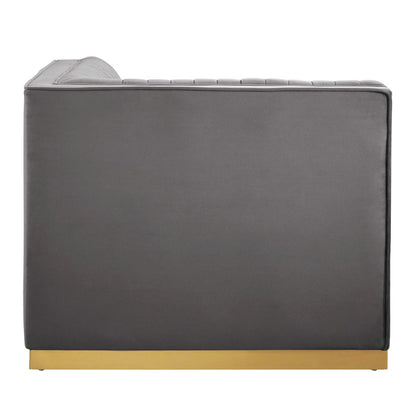 Channel Tufted Performance Velvet Modular Sectional Sofa Left Corner Chair