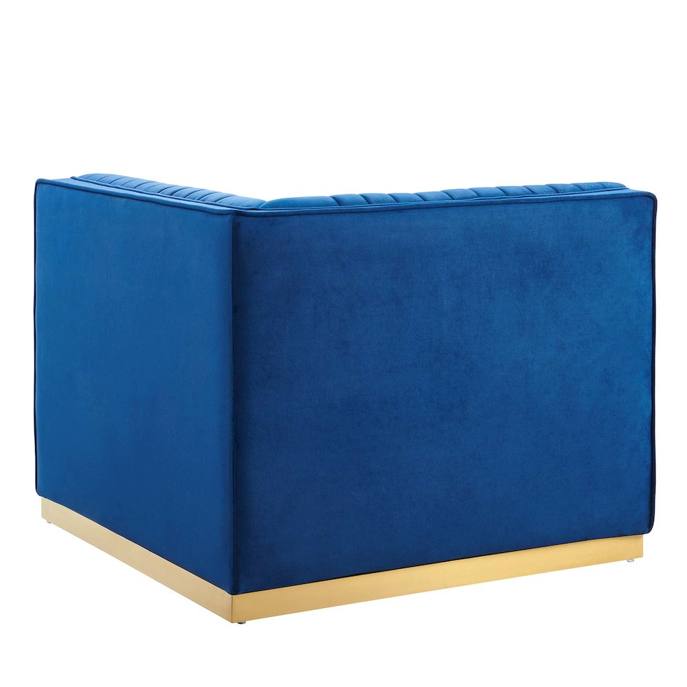 Channel Tufted Performance Velvet Modular Sectional Sofa Left Corner Chair