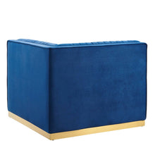 Channel Tufted Performance Velvet Modular Sectional Sofa Right Corner Chair