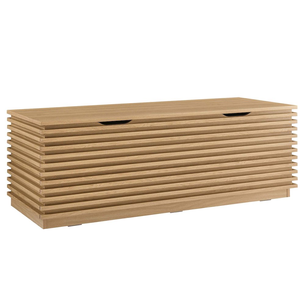Render Fluted 3-in-1 Hall Tree With Storage Bench and Coat Rack