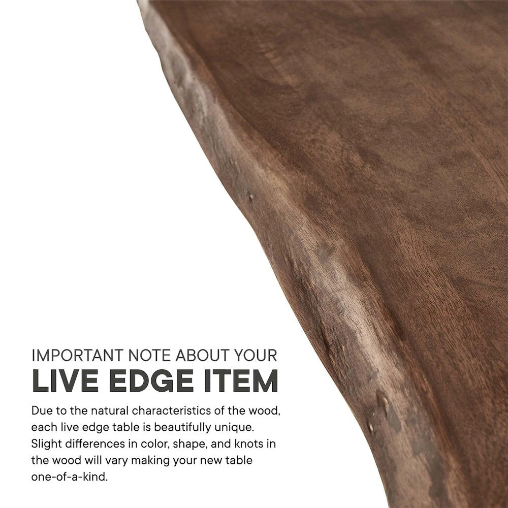Ardor 60" Live Edge Acacia Wood Acacia Wood Dining Table