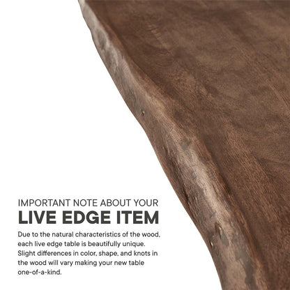 Viggo 60" Live Edge Acacia Wood Acacia Wood Dining Table