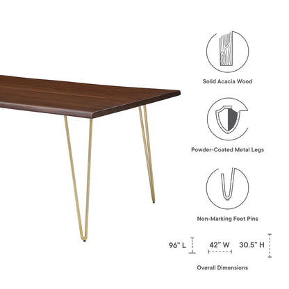 Ardor 96" Live Edge Acacia Wood Acacia Wood Dining Table