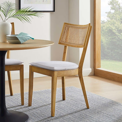 Caledonia Fabric Upholstered Wood Dining Chair Set of 2