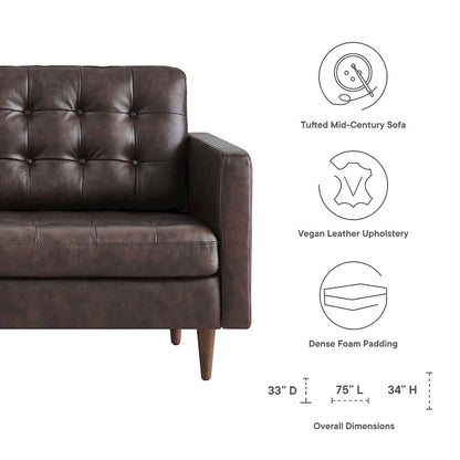 Exalt Tufted Leather Sofa