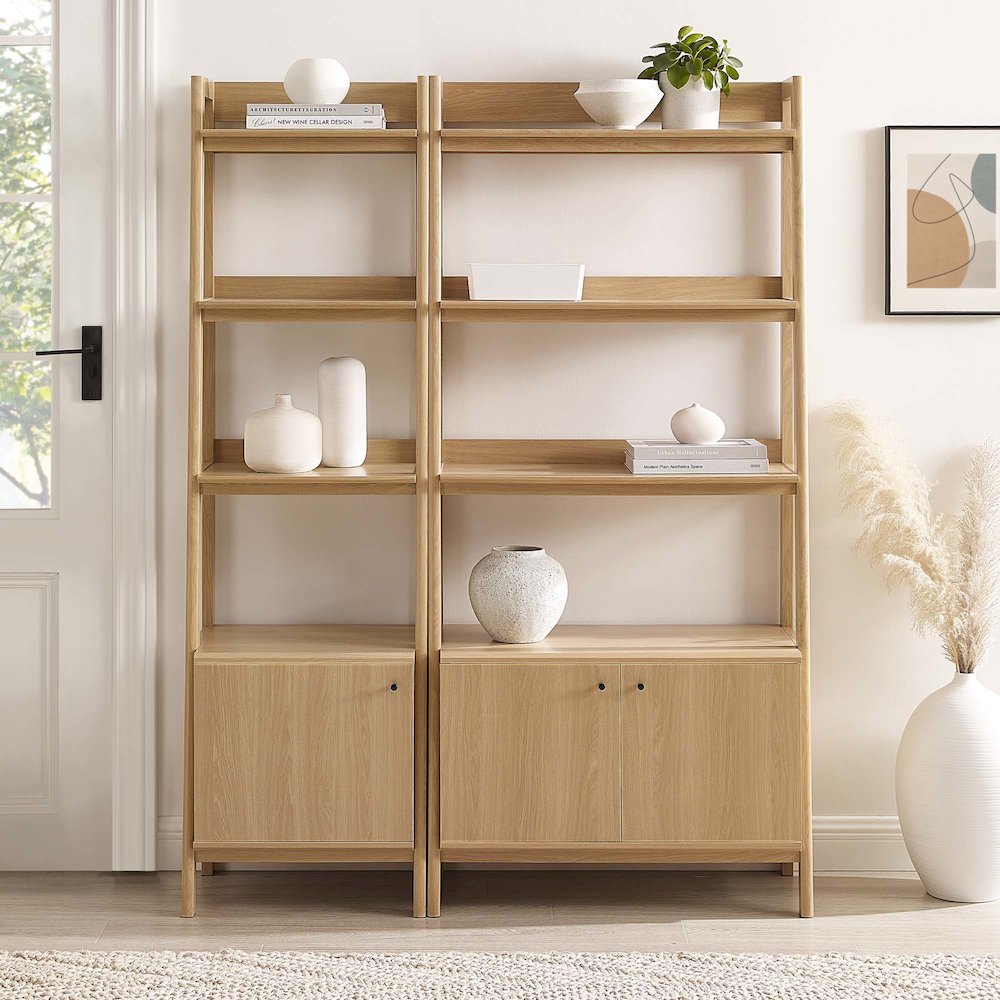 Bixby Wood Bookshelves Set of 2
