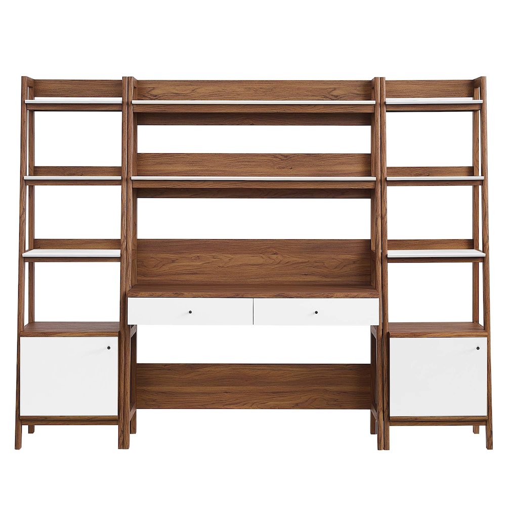 Bixby 3-Piece Wood Office Desk and Bookshelf