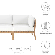 Clearwater Outdoor Patio Teak Wood Sofa
