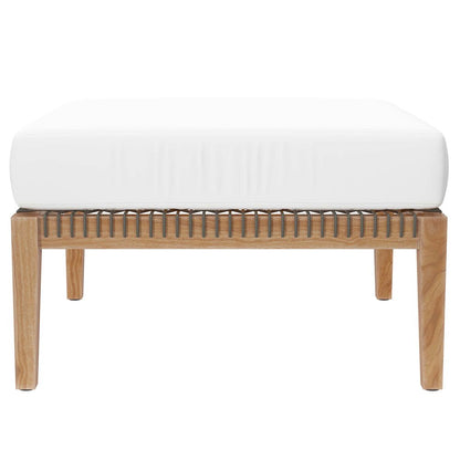 Clearwater 4-Piece Outdoor Patio Teak Wood Sectional Sofa