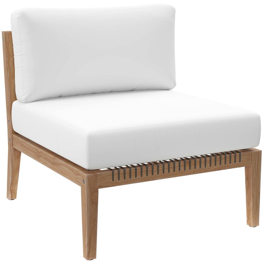 Clearwater 4-Piece Outdoor Patio Teak Wood Sectional Sofa