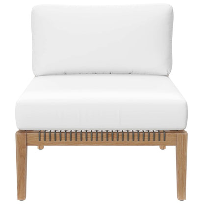 Clearwater 5-Piece Outdoor Patio Teak Wood Sectional Sofa