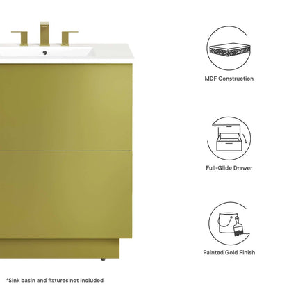 Quantum 30" Bathroom Vanity Cabinet (Sink Basin Not Included)
