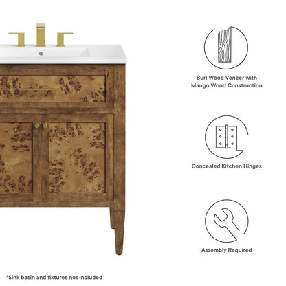 Elysian 30" Bathroom Vanity Cabinet (Sink Basin Not Included)
