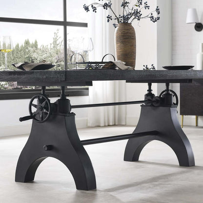 Genuine 96" Crank Adjustable Height Dining and Conference Table