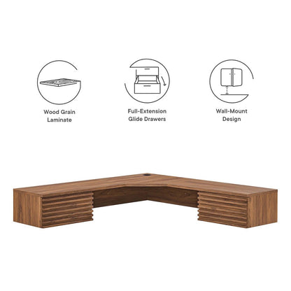 Render Wall Mount Corner Office Desk