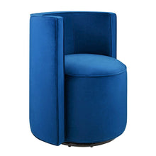 Della Performance Velvet Fabric Swivel Chair
