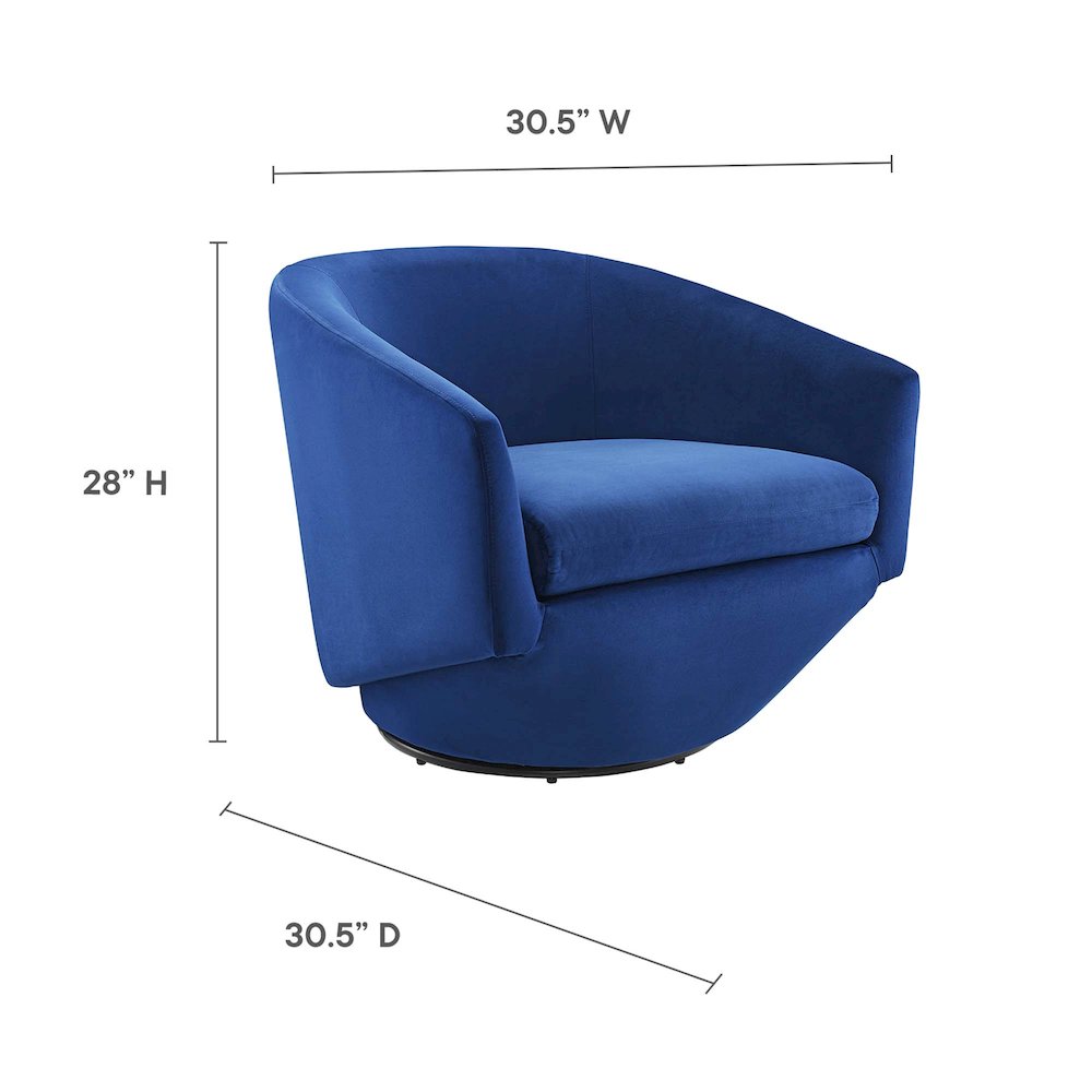 Series Performance Velvet Fabric Swivel Chair