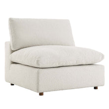 Commix Down Filled Overstuffed Boucle Fabric Armless Chair