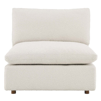 Commix Down Filled Overstuffed Boucle Fabric Armless Chair