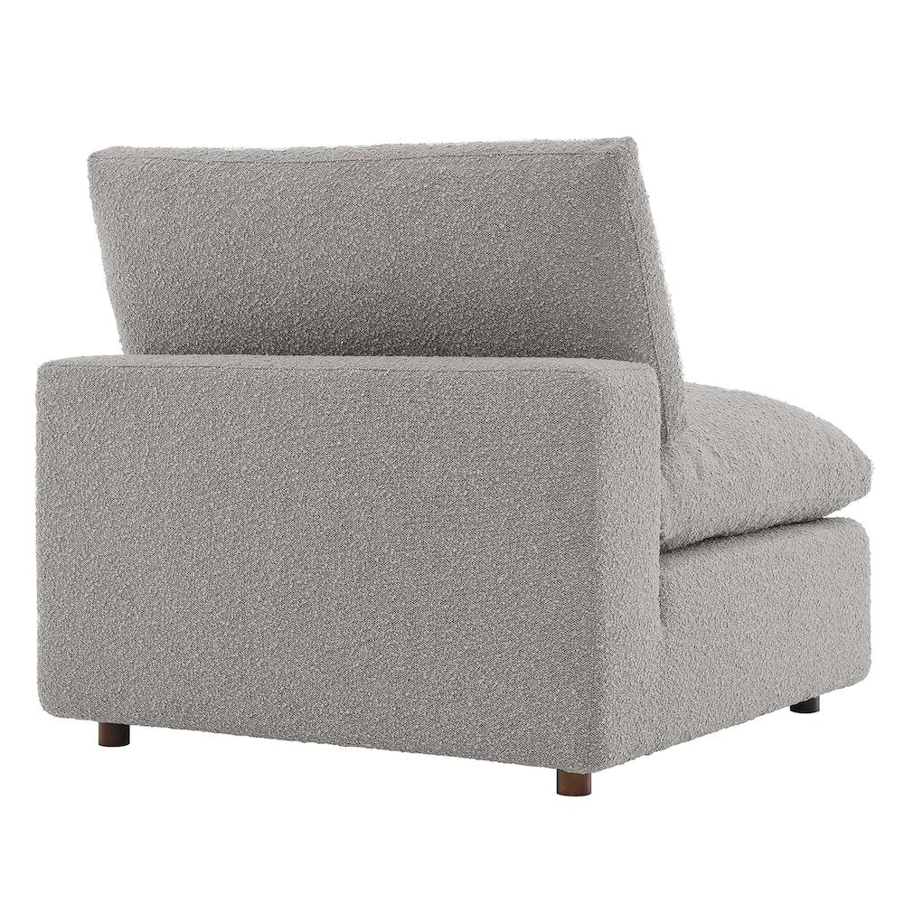 Commix Down Filled Overstuffed Boucle Fabric Armless Chair