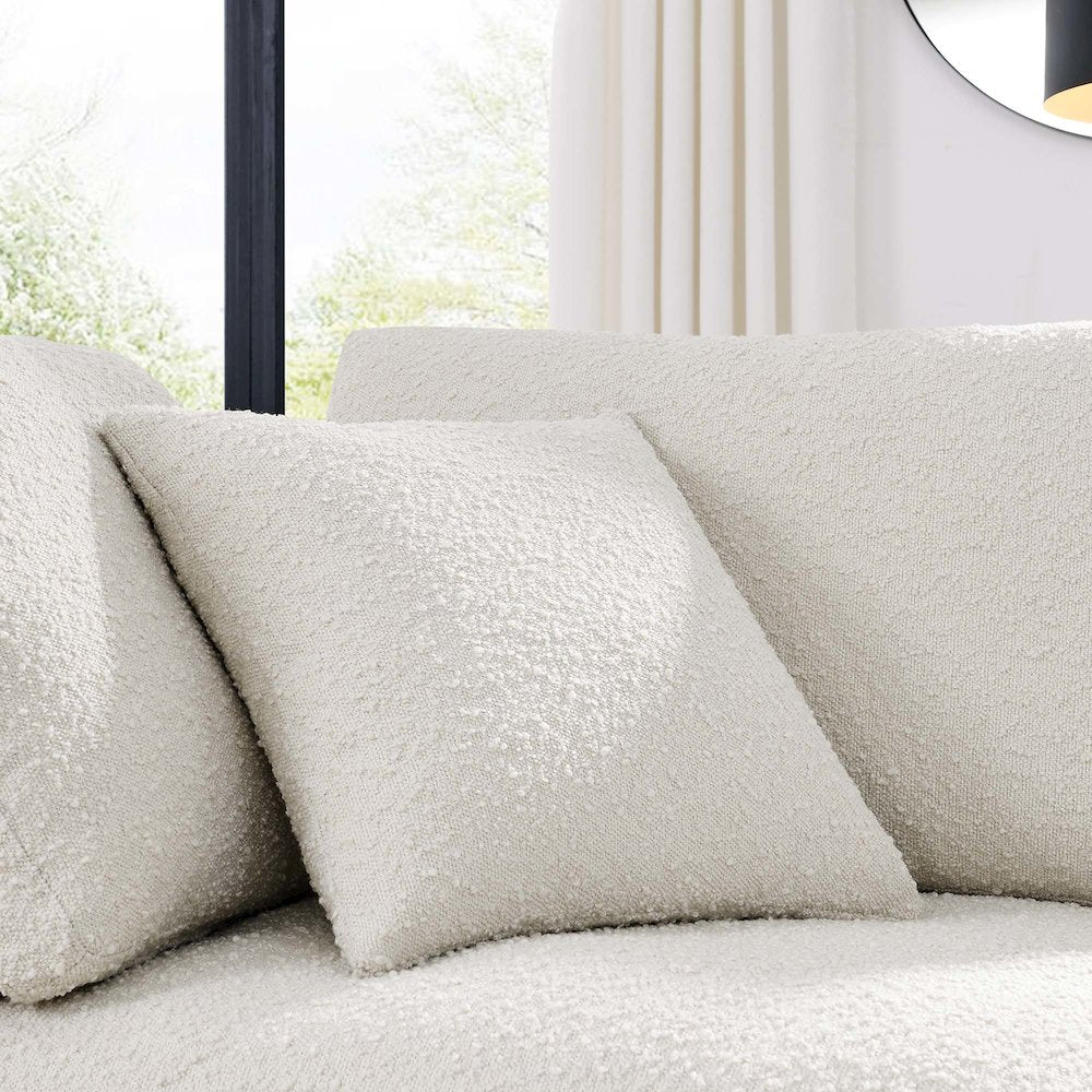Commix Down Filled Overstuffed Boucle Fabric Corner Chair