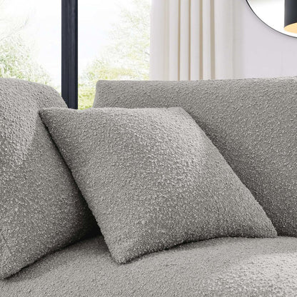 Commix Down Filled Overstuffed Boucle Fabric Corner Chair