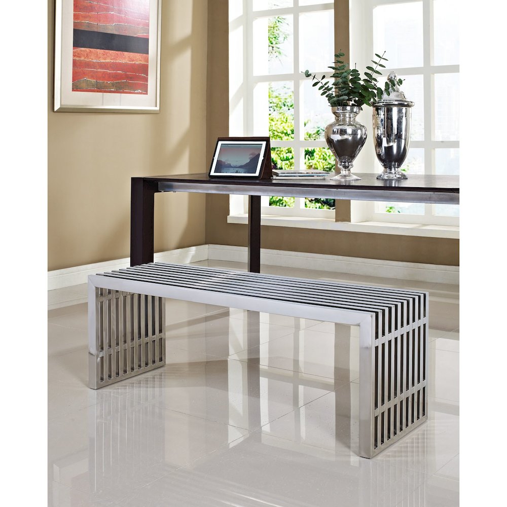 Stainless Steel Bench with Sleek Modern Design and Durable Construction