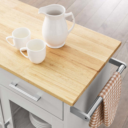 Culinary Kitchen Cart With Towel Bar