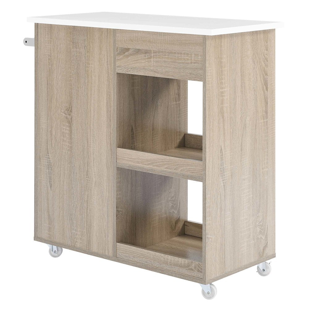 Culinary Kitchen Cart With Towel Bar