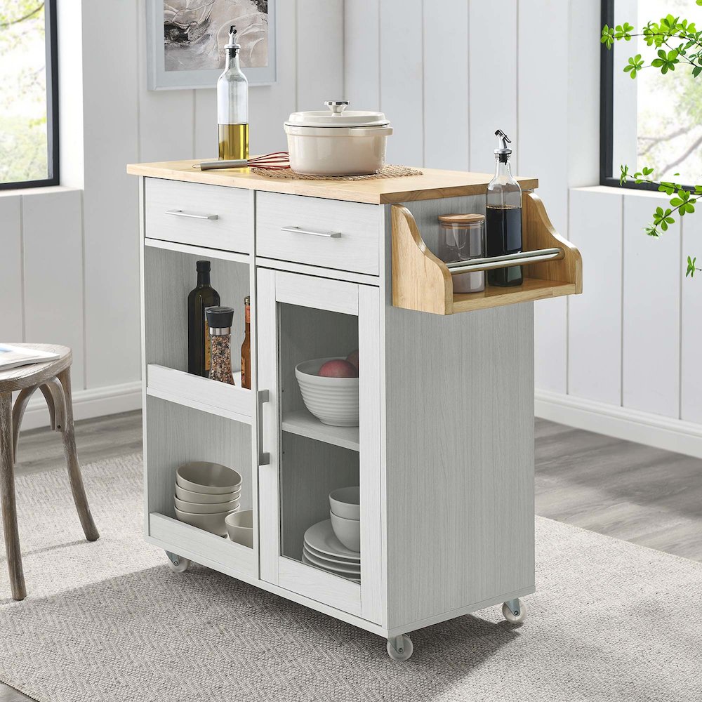 Culinary Kitchen Cart With Spice Rack