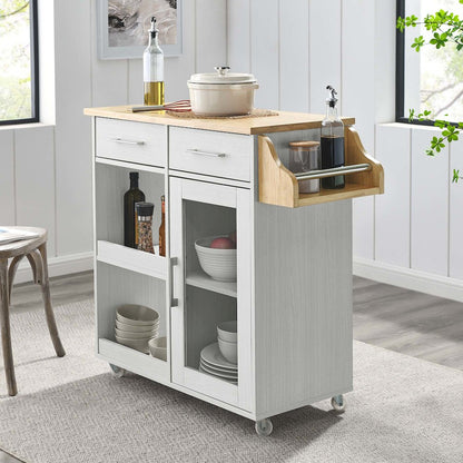 Culinary Kitchen Cart With Spice Rack