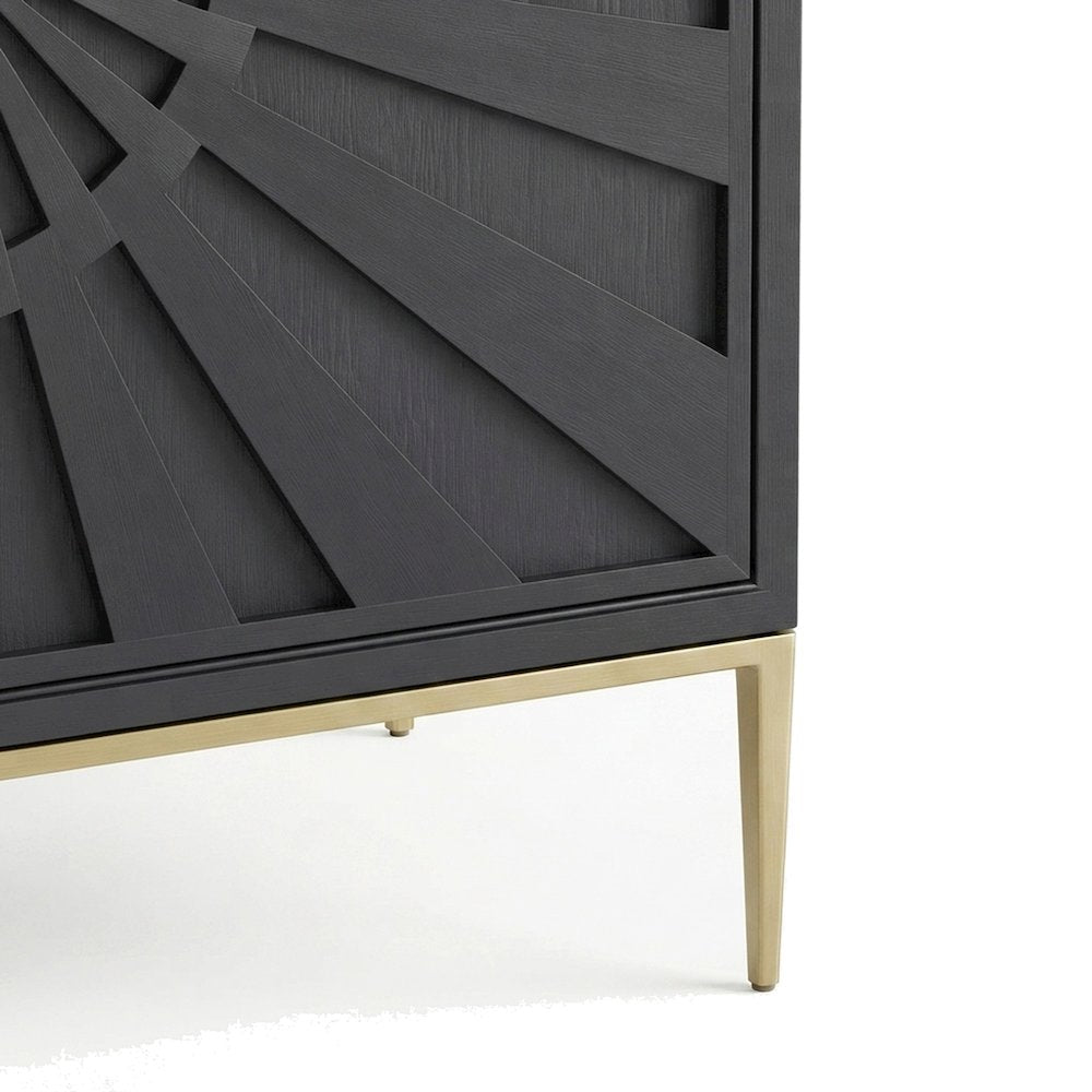 Solid Mango Wood Single-Sink Bathroom Vanity with Ceramic Sink, Black Black