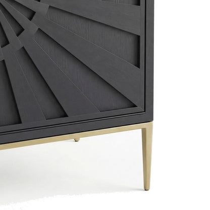 Solid Mango Wood Single-Sink Bathroom Vanity with Ceramic Sink, Black Black