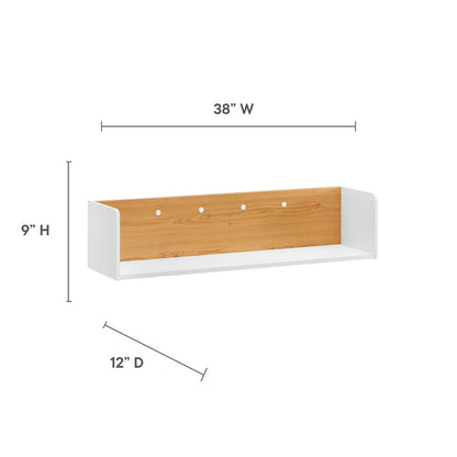 Kinetic 49" Wall-Mount Office Desk With Cabinet and Shelf
