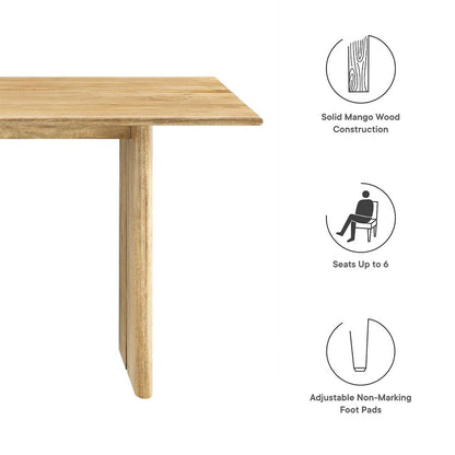 Amistad 60" Wood Dining Table