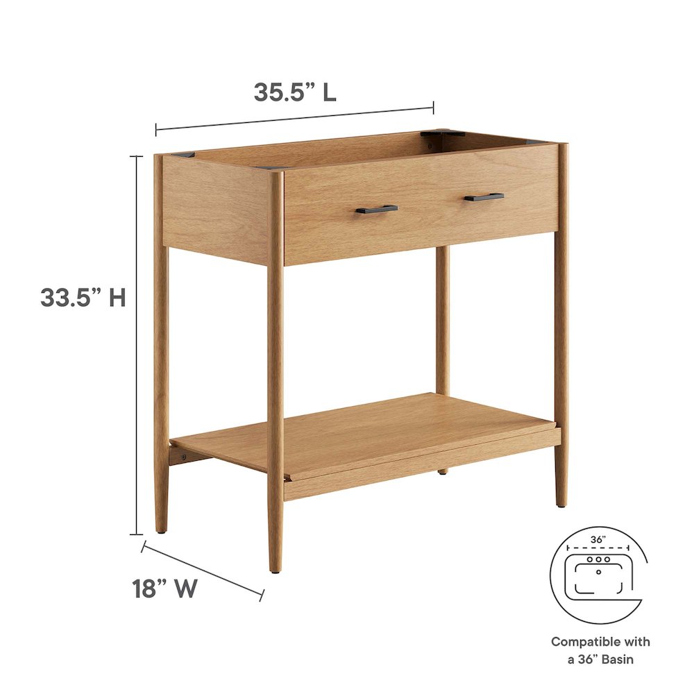 Zaire 36" Bathroom Vanity Cabinet (Sink Basin Not Included)
