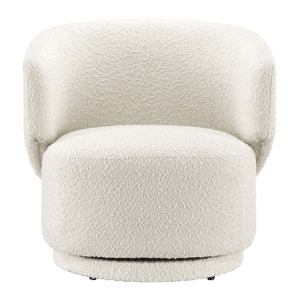Celestia Boucle Fabric Swivel Chair