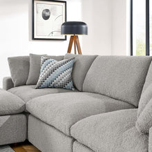 Commix 4-Piece Down Filled Overstuffed Boucle Fabric Sectional Sofa